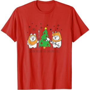image:imageStar Wars Christmas Ewokin Around The Christmas Tree TShirtRed
