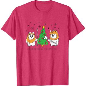 image:imageStar Wars Christmas Ewokin Around The Christmas Tree TShirtRed Heather