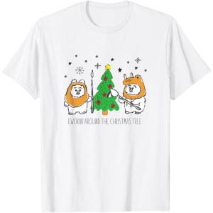 image:imageStar Wars Christmas Ewokin Around The Christmas Tree TShirtWhite