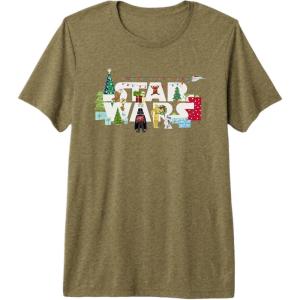 image:imageStar Wars Christmas Logo Holiday Celebration Premium Triblend TShirtOlive Green