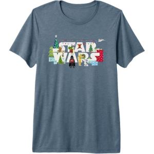 image:imageStar Wars Christmas Logo Holiday Celebration Premium Triblend TShirtSlate Grey