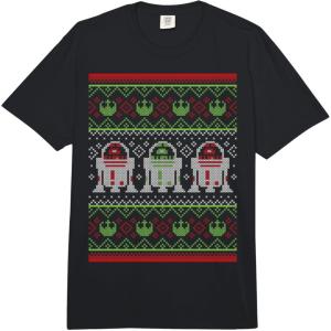 image:imageStar Wars Christmas R2D2 Ugly Sweater Rebel Comfort Colors Adult Heavyweight TshirtBlack