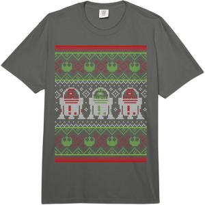 image:imageStar Wars Christmas R2D2 Ugly Sweater Rebel Comfort Colors Adult Heavyweight TshirtDark Grey