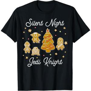 image:imageStar Wars Christmas Silent Night Jedi Knight Gingerbread TShirtBlack