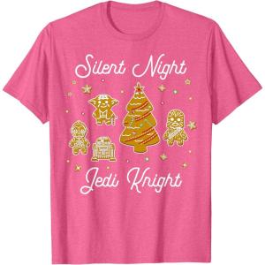 image:imageStar Wars Christmas Silent Night Jedi Knight Gingerbread TShirtPink Heather