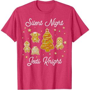 image:imageStar Wars Christmas Silent Night Jedi Knight Gingerbread TShirtRed Heather