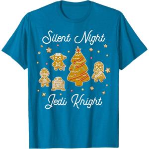 image:imageStar Wars Christmas Silent Night Jedi Knight Gingerbread TShirtSapphire Blue