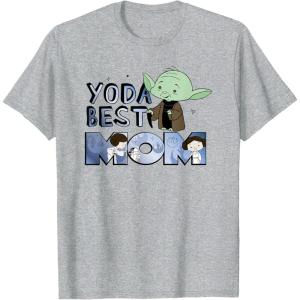 image:imageStar Wars Classic Yoda Mothers Day Best Mom TShirtHeather Grey