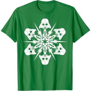 image:imageStar Wars Darth Vader Christmas Snowflake Graphic TShirt TShirtKelly Green