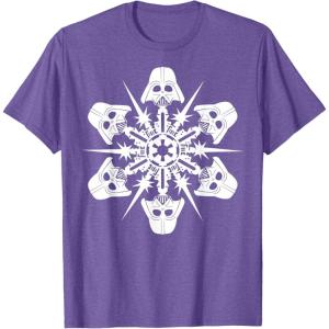 image:imageStar Wars Darth Vader Christmas Snowflake Graphic TShirt TShirtPurple Heather
