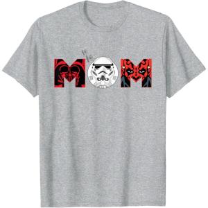 image:imageStar Wars Darth Vader Darth Maul Mom Mothers Day Birthday TShirtHeather Grey