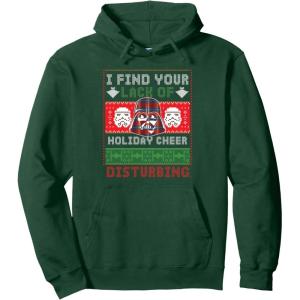 image:imageStar Wars Darth Vader Ugly Christmas Sweater Pullover HoodieDark Green