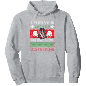 image:imageStar Wars Darth Vader Ugly Christmas Sweater Pullover HoodieHeather Grey