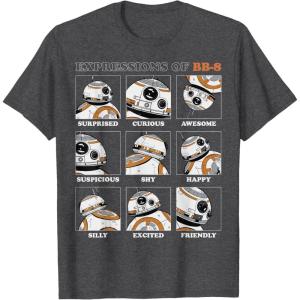 image:imageStar Wars Expressions of BB8 TShirtDark Heather Grey