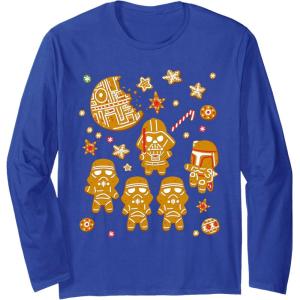 image:imageStar Wars Gingerbread Cookies Galactic Empire Holiday Long Sleeve TShirtRoyal Blue