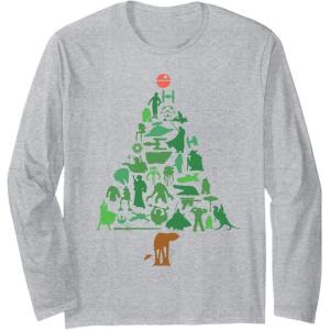 image:imageStar Wars Holiday Christmas Tree Long Sleeve TShirtHeather Grey