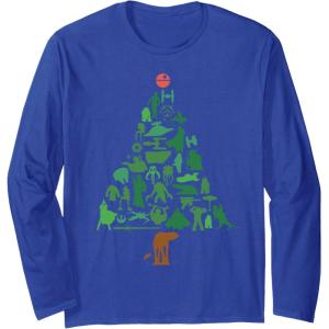 image:imageStar Wars Holiday Christmas Tree Long Sleeve TShirtRoyal Blue