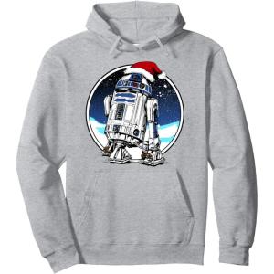image:imageStar Wars Holiday Santa Hat Christmas R2D2 Circle Pullover HoodieHeather Grey