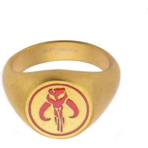 image:imageStar Wars Jewelry Mandalorian Symbol GoldPlated Matte Finish Mens Ring