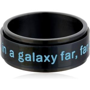 image:imageStar Wars Jewelry Mens A Long Time Ago Black IonPlated Stainless Steel Spinner Ring