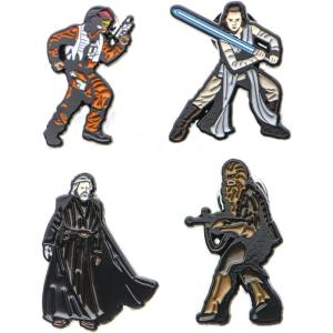 image:imageStar Wars Jewelry Mens Episode 8 Enamel Lapel Pin Set of 4 Jewelry Black One Size