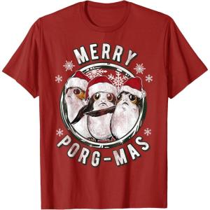 image:imageStar Wars Merry PorgMas Christmas Holiday TShirt TShirtCranberry Red