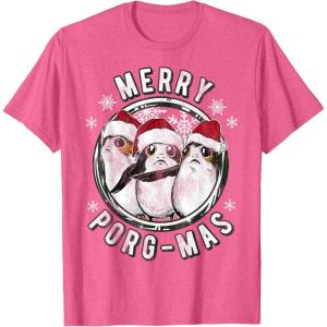 image:imageStar Wars Merry PorgMas Christmas Holiday TShirt TShirtPink Heather