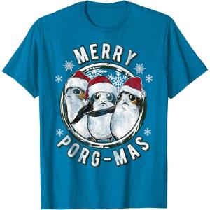 image:imageStar Wars Merry PorgMas Christmas Holiday TShirt TShirtSapphire Blue