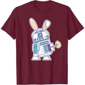 image:imageStar Wars R2D2 Droid Cute Pastel Easter Bunny Costume amp Egg TShirtBurgundy