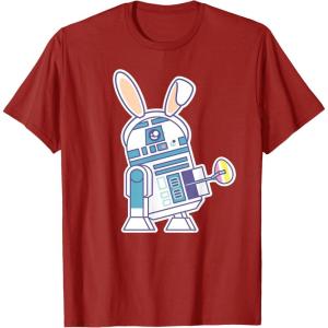 image:imageStar Wars R2D2 Droid Cute Pastel Easter Bunny Costume amp Egg TShirtCranberry Red