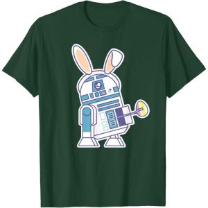 image:imageStar Wars R2D2 Droid Cute Pastel Easter Bunny Costume amp Egg TShirtDark Green