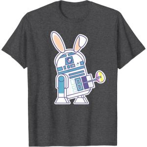 image:imageStar Wars R2D2 Droid Cute Pastel Easter Bunny Costume amp Egg TShirtDark Heather Grey