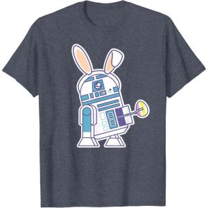 image:imageStar Wars R2D2 Droid Cute Pastel Easter Bunny Costume amp Egg TShirtHeather Blue