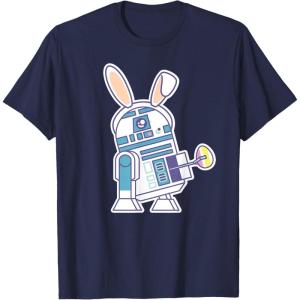 image:imageStar Wars R2D2 Droid Cute Pastel Easter Bunny Costume amp Egg TShirtNavy Blue