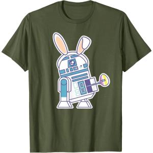 image:imageStar Wars R2D2 Droid Cute Pastel Easter Bunny Costume amp Egg TShirtOlive Green