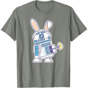 image:imageStar Wars R2D2 Droid Cute Pastel Easter Bunny Costume amp Egg TShirtOlive Heather