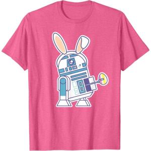 image:imageStar Wars R2D2 Droid Cute Pastel Easter Bunny Costume amp Egg TShirtPink Heather