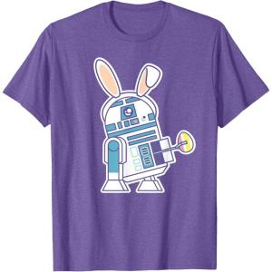 image:imageStar Wars R2D2 Droid Cute Pastel Easter Bunny Costume amp Egg TShirtPurple Heather