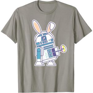 image:imageStar Wars R2D2 Droid Cute Pastel Easter Bunny Costume amp Egg TShirtSlate Grey