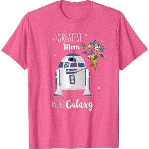 image:imageStar Wars R2D2 Greatest Mom in the Galaxy Mothers Day TShirtPink Heather