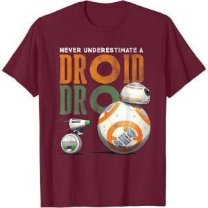 image:imageStar Wars Rise of Skywalker BB8 and DO Droid TShirtBurgundy