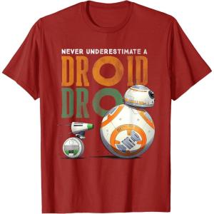 image:imageStar Wars Rise of Skywalker BB8 and DO Droid TShirtCranberry Red