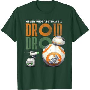 image:imageStar Wars Rise of Skywalker BB8 and DO Droid TShirtDark Green