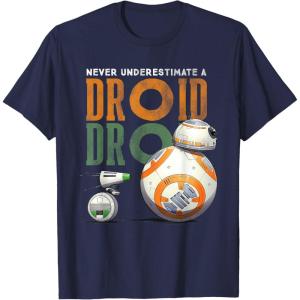 image:imageStar Wars Rise of Skywalker BB8 and DO Droid TShirtNavy Blue
