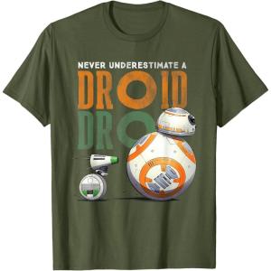 image:imageStar Wars Rise of Skywalker BB8 and DO Droid TShirtOlive Green