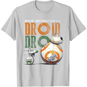 image:imageStar Wars Rise of Skywalker BB8 and DO Droid TShirtSilver Grey