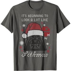 image:imageStar Wars Santa Vader A Lot Like Sithmas Christmas TShirt TShirtAsphalt Grey