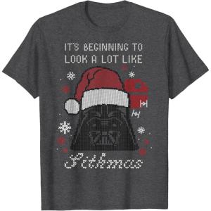 image:imageStar Wars Santa Vader A Lot Like Sithmas Christmas TShirt TShirtDark Heather Grey