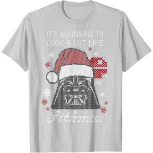 image:imageStar Wars Santa Vader A Lot Like Sithmas Christmas TShirt TShirtSilver Grey