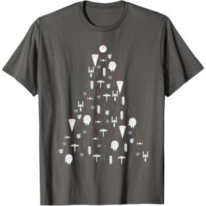 image:imageStar Wars Ship Ornaments Top Christmas Tree TShirt TShirtAsphalt Grey